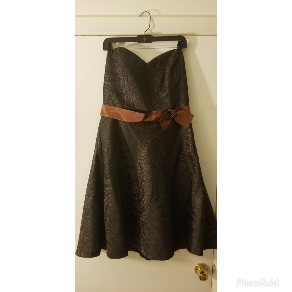 David's Bridal Plus Size Strapless Formal D